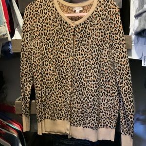 Merona cardigan. Leopard print. Size XXL.